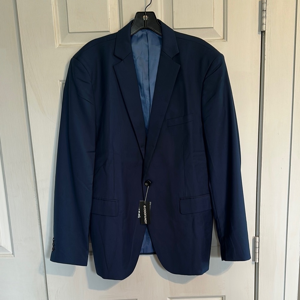 NWT Coofandy Navy Blazer size large men’s